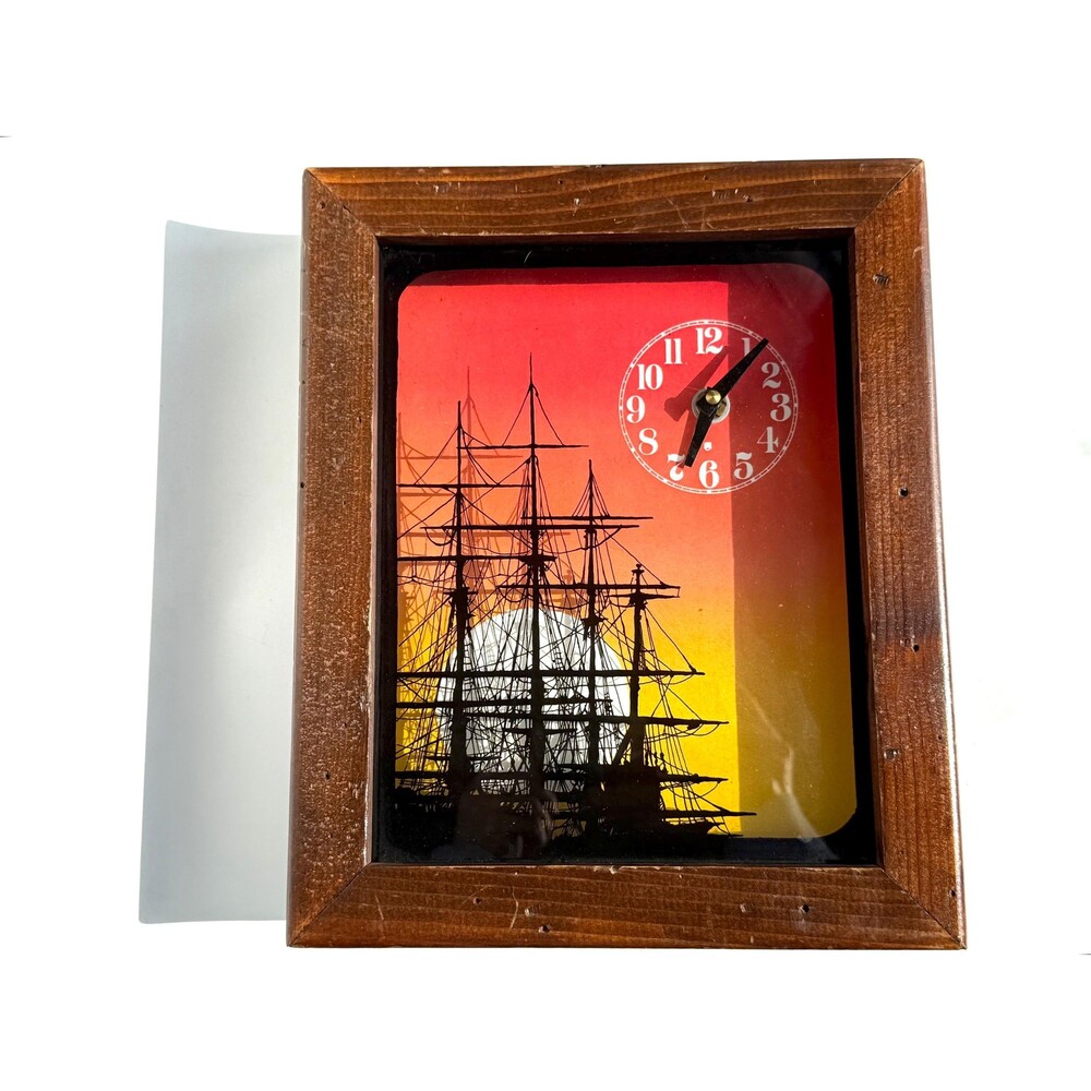 Mod Nautical Sunset Clock, Mod Wall Decor - Picture 2 of 16